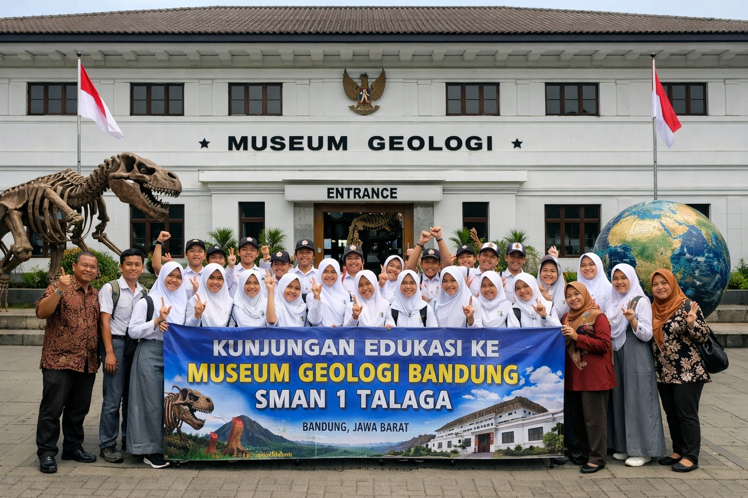 Gali Ilmu Kebumian, Siswa SMAN 1 Talaga Gelar Kunjungan Edukasi ke Museum Geologi Bandung
